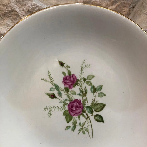 GIEN earthenware flat plate, Pompadour model