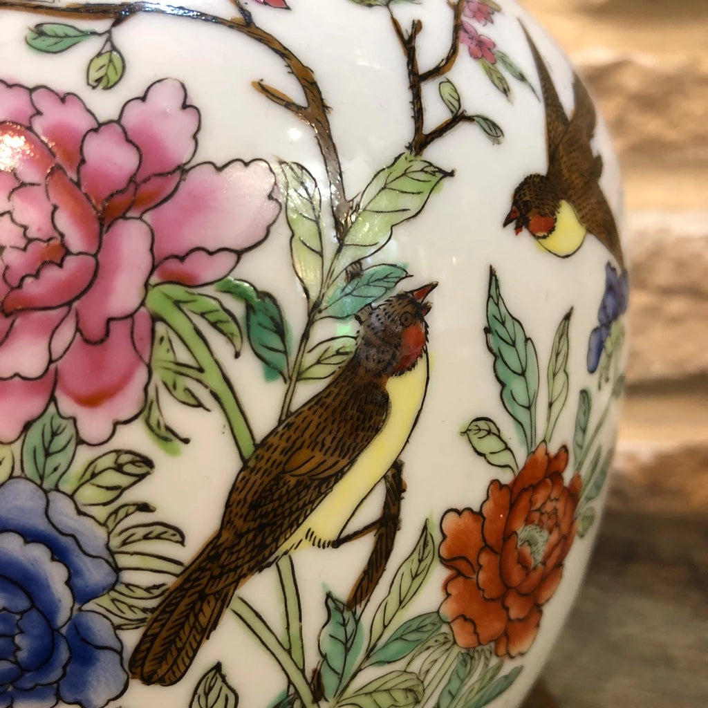 Chinese enameled porcelain ginger jar