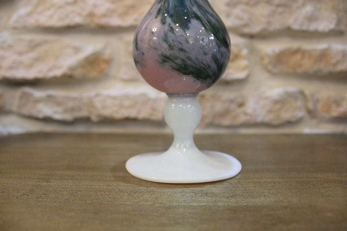 Marbled opaline vase