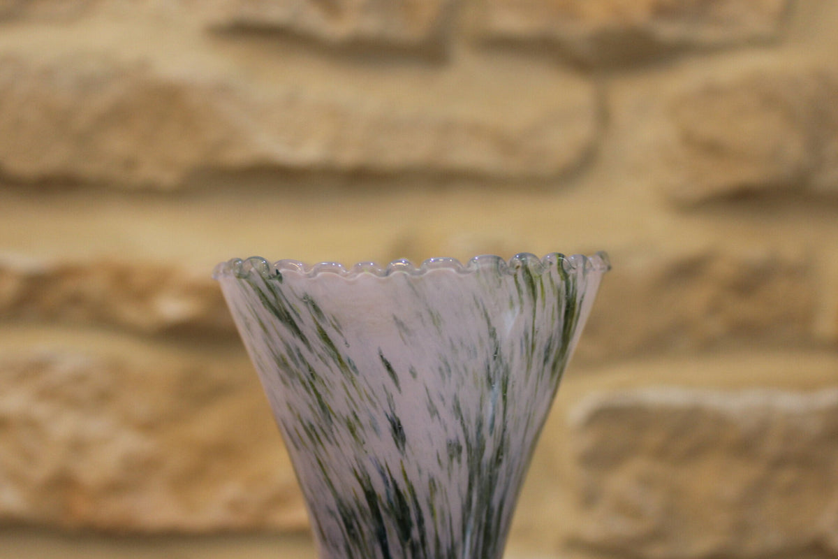 Marbled opaline vase
