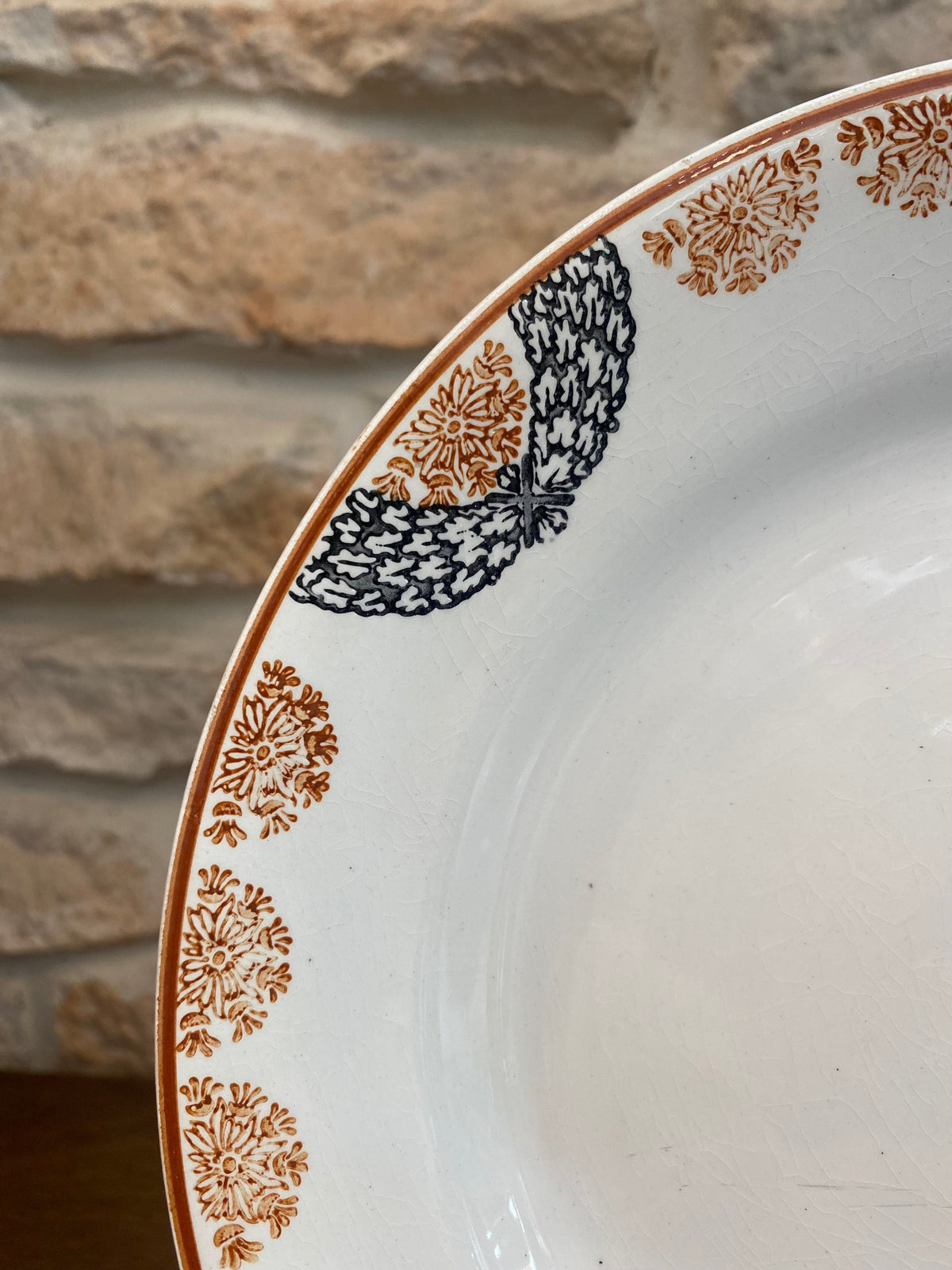 Dinner plate - Creil et Montereau, Pauline pattern