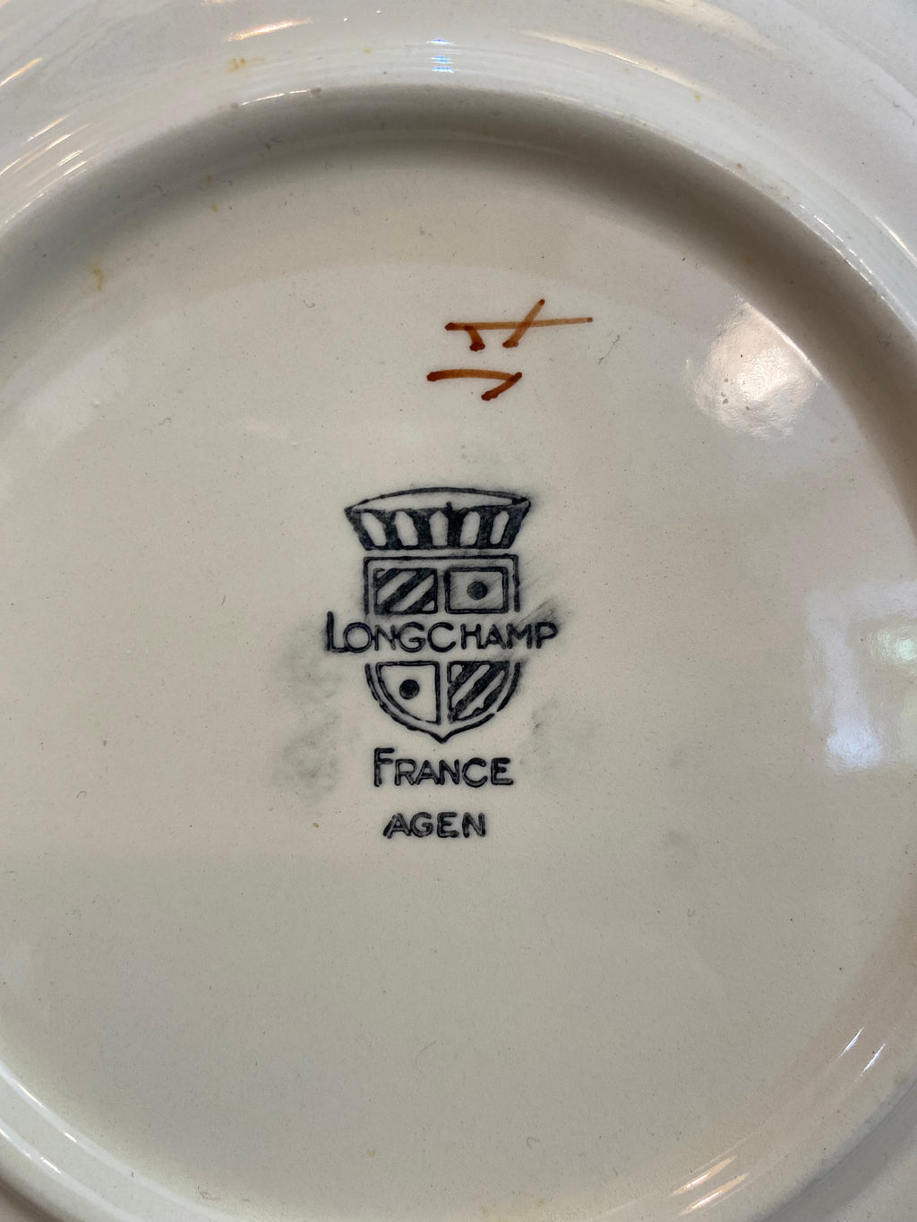 Dinner and dessert plate - Longchamp, AGEN pattern