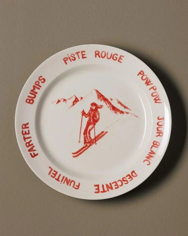 Set of 4 Ski Slope plates - Chehoma