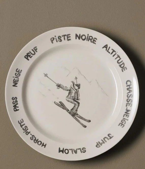 Set of 4 Ski Slope plates - Chehoma