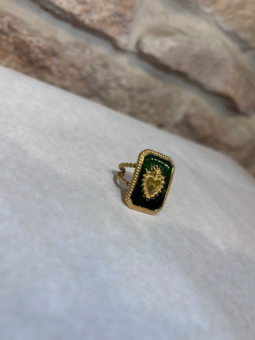 Radiant Heart Gold Ring - HABAHA
