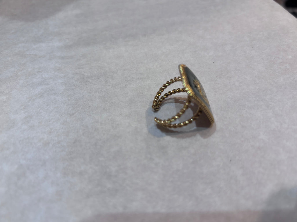 Bague Dorée Cœur Rayonnant - HABAHA