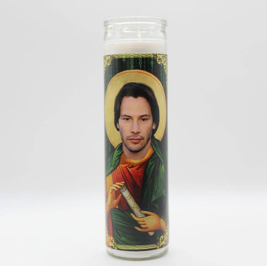 Celebrity prayer candle