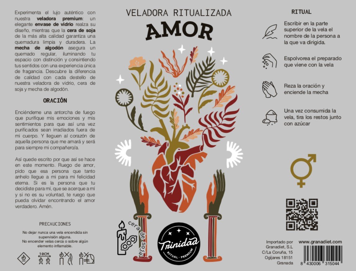 Bougie en Verre de Soja Amour - Trinidad