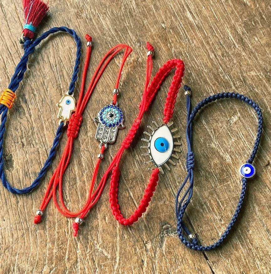 Bracelet rouge Oeil - Tesoros Trading Company