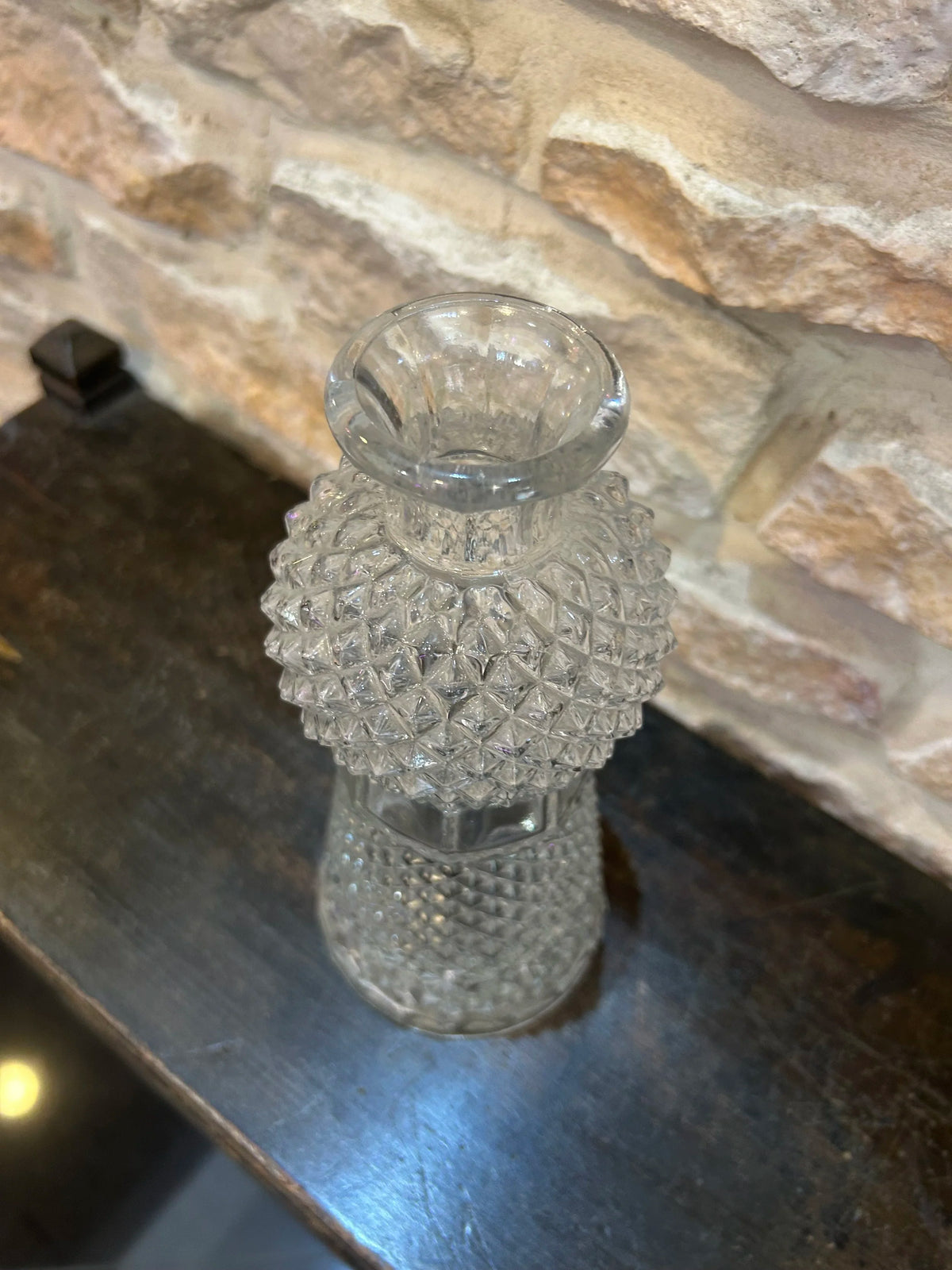 Vintage molded glass whisky decanter