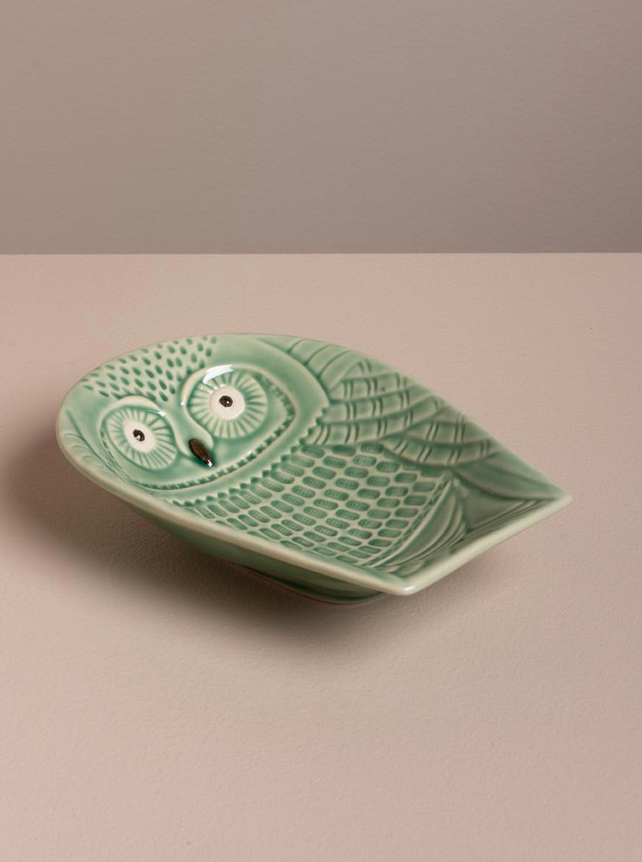 Assiette Hibou Vert - Chehoma