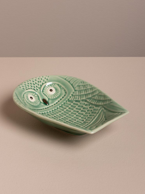 Assiette Hibou Vert - Chehoma