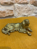 Bronze inkwell with a reclining dog