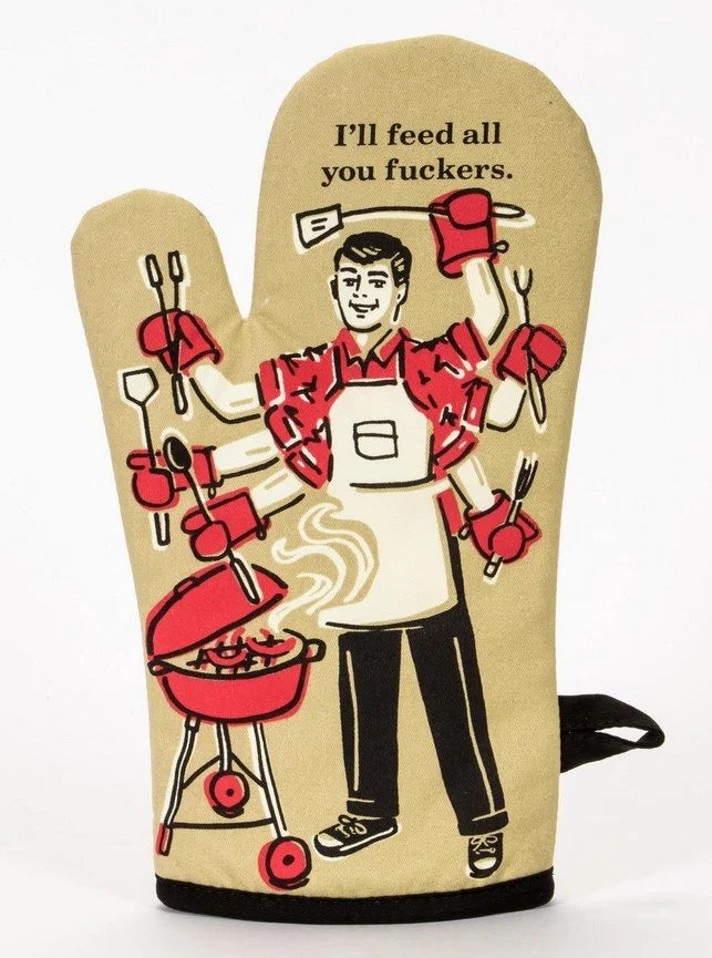 Oven Mitt - Blue Q
