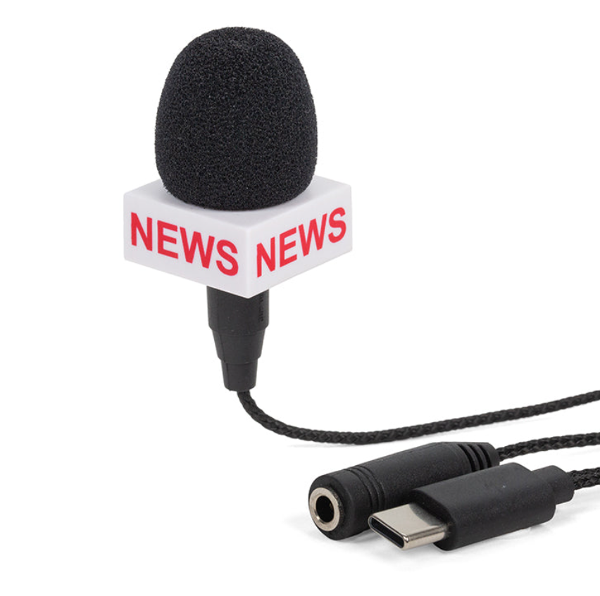 Mini Microphone Breaking News - Kikkerland