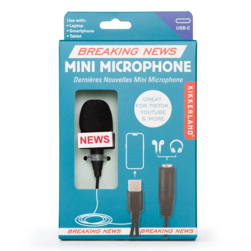 Mini Microphone Breaking News - Kikkerland