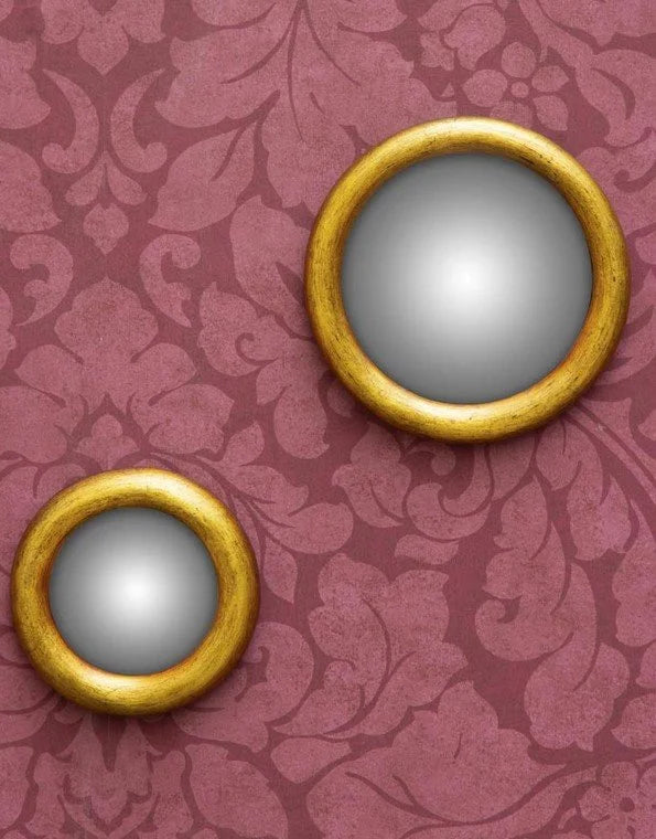 Small convex mirror, gilded curved edge - Chehoma