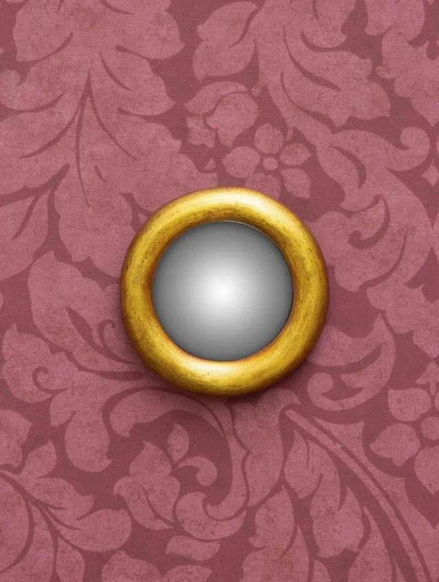 Small convex mirror, gilded curved edge - Chehoma