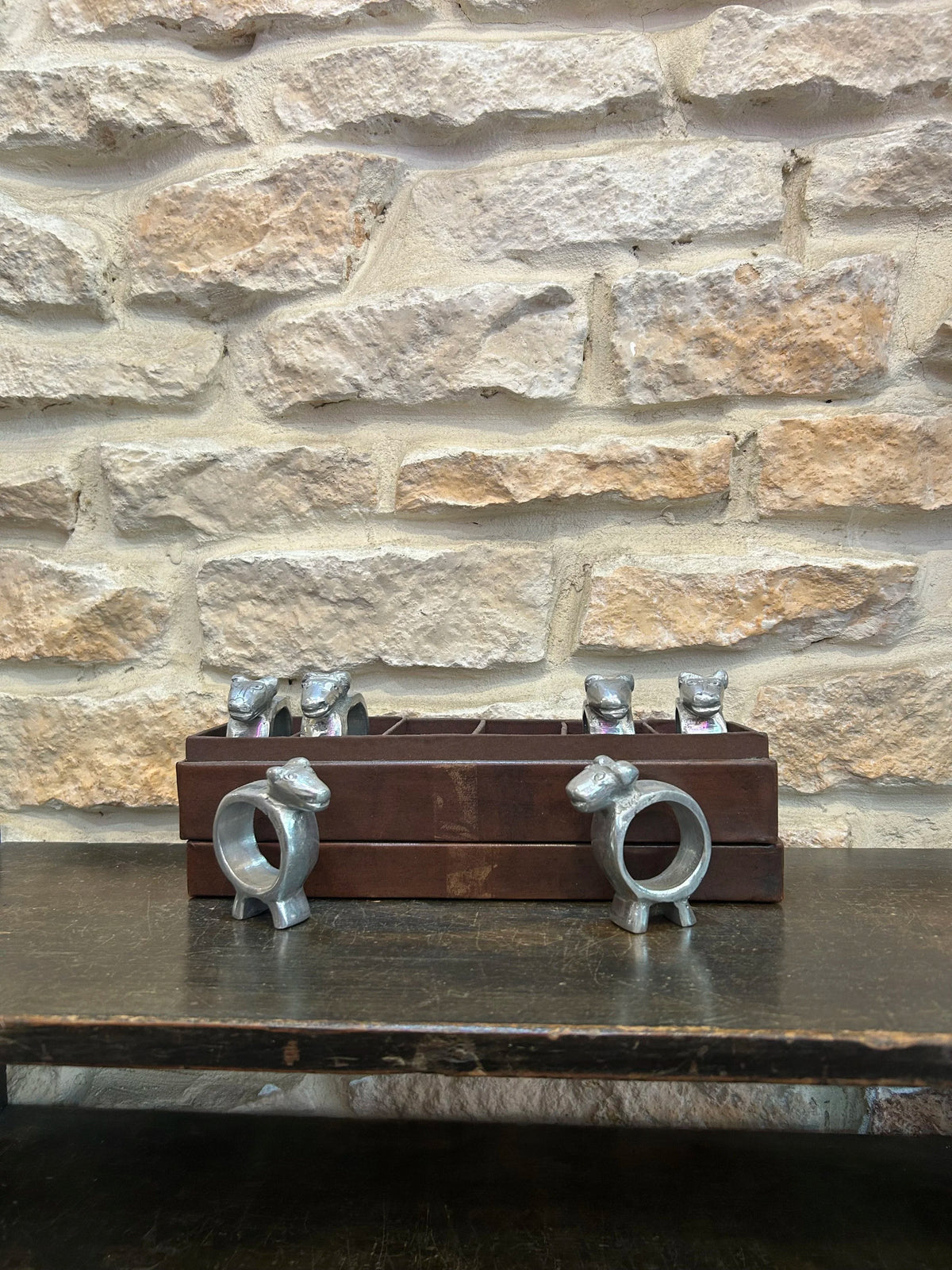 Six napkin rings