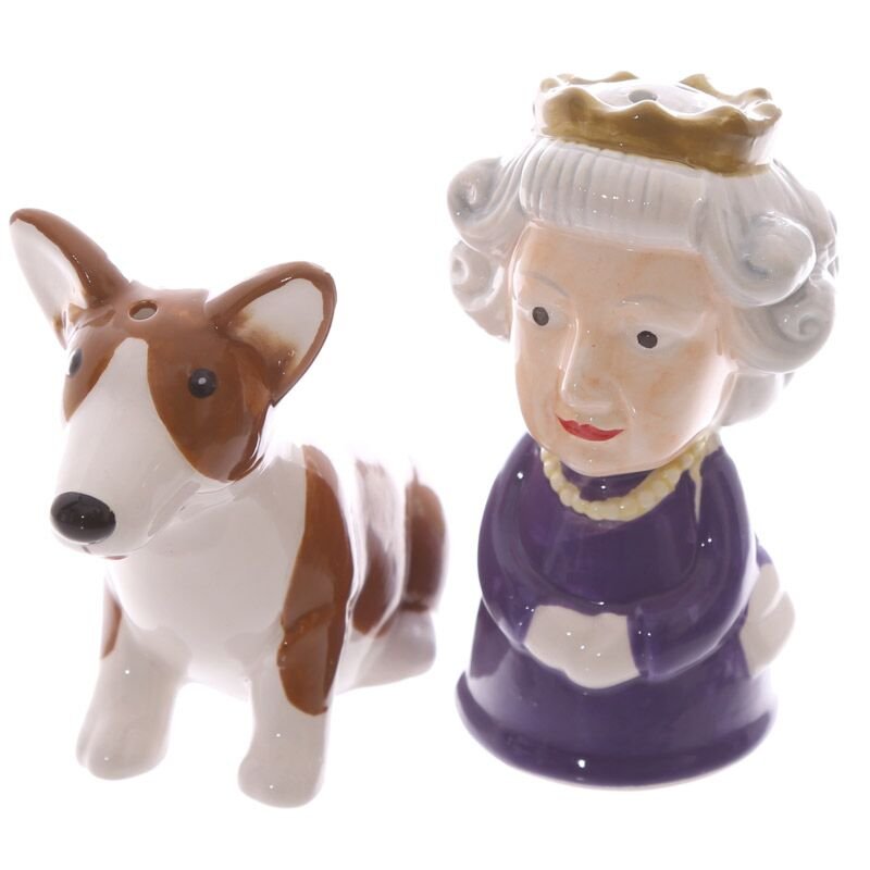 Salière & Poivrière - Reine & Corgi