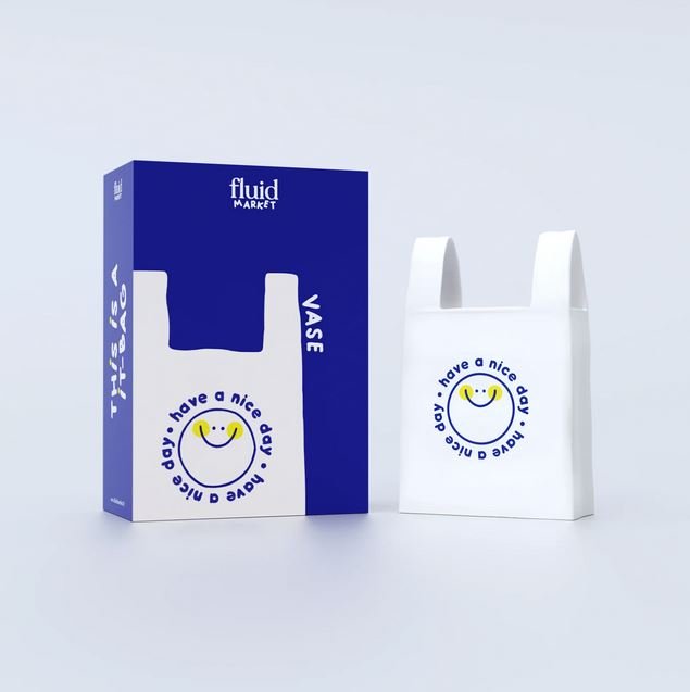 "Have a nice day" bag vase - Fluid Market