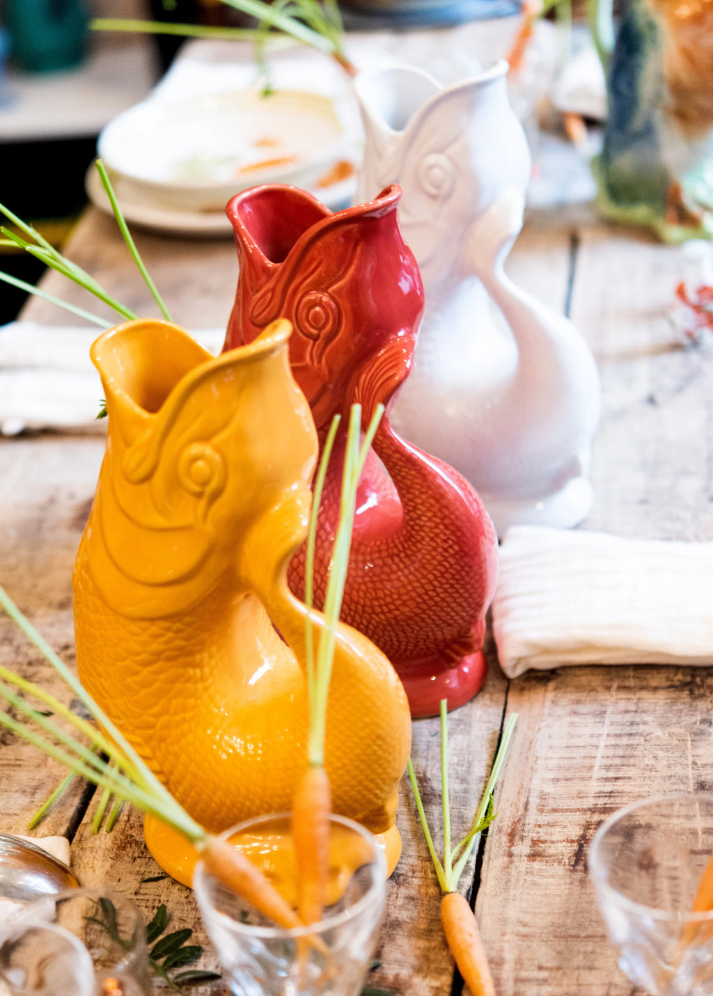 Vase poisson " The orignal Gluggle jug " / Carafe Glouglou