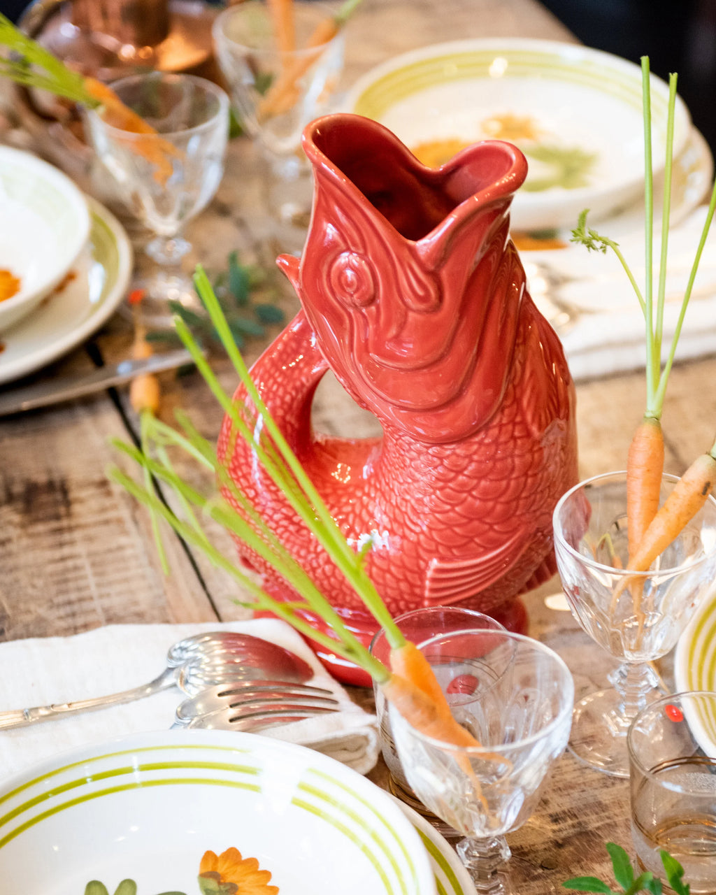 Vase poisson " The orignal Gluggle jug " / Carafe Glouglou