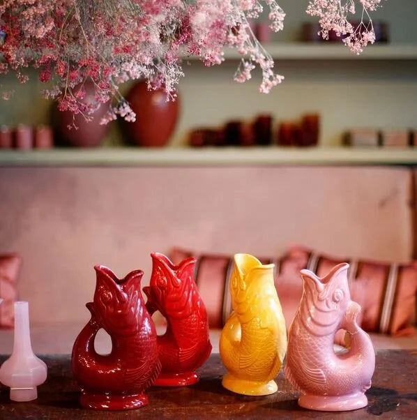 Vase poisson " The orignal Gluggle jug " / Carafe Glouglou