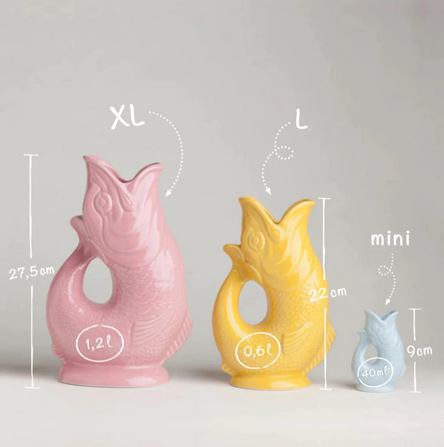 Vase poisson " The orignal Gluggle jug " / Carafe Glouglou